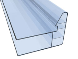 Profilo terminale rompipasso in PC (sp.32 mm)