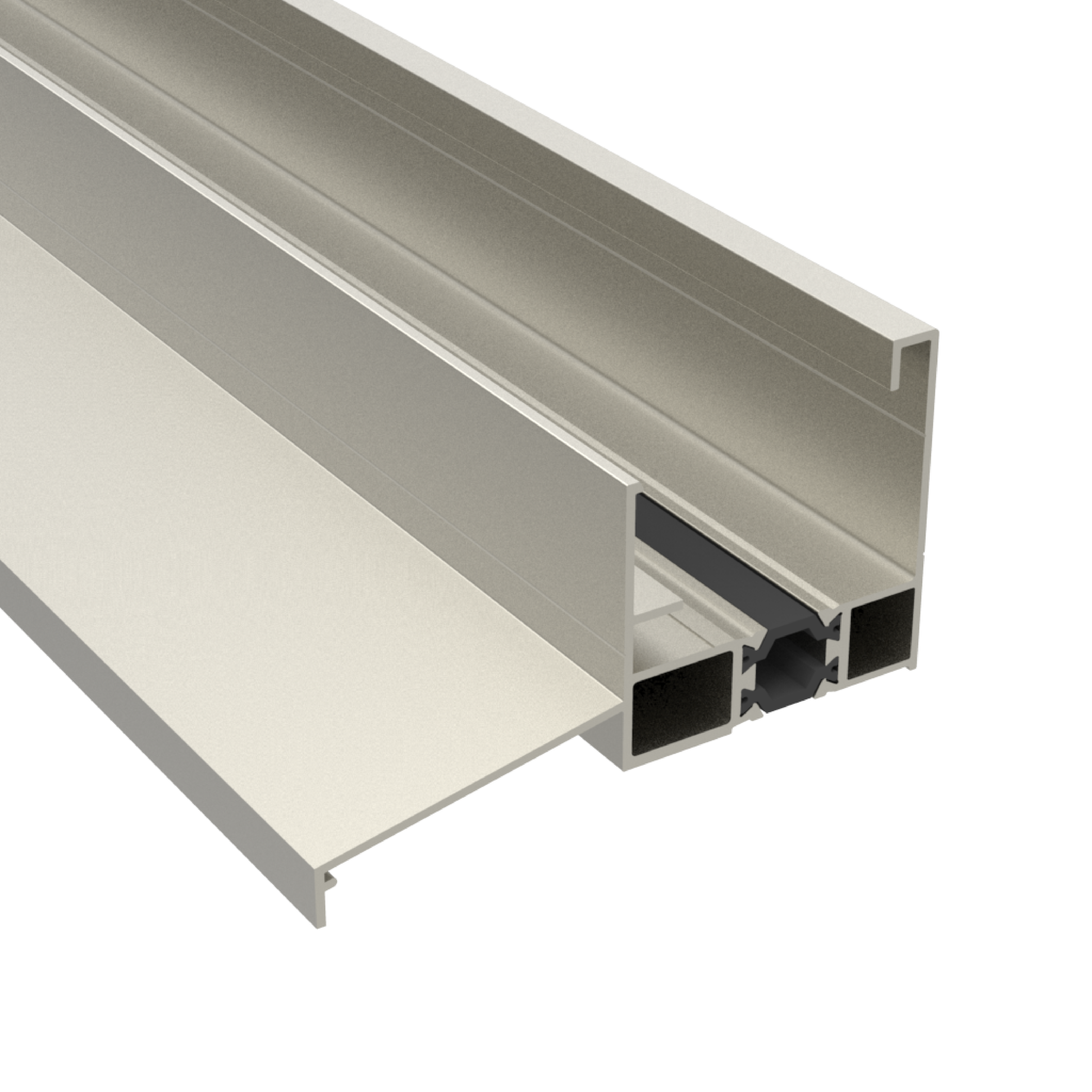 base in alluminio con gocciolatoio a taglio termico
