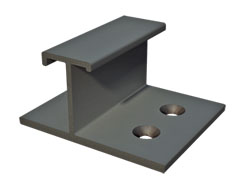 Piastrina in Al attacco piano (sp.8-25-32 mm)