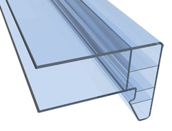 Profilo terminale rompipasso in PC (sp.8 mm)
