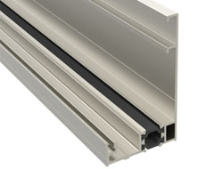 Profilo perimetrale alto a scatto in Al con TT (+bavetta)
