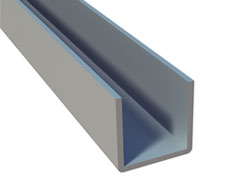 Profilo "U" in Al anodizzato (sp.16 mm)
