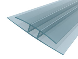 Profilo "H" protetto U.V. (sp.10 mm)
