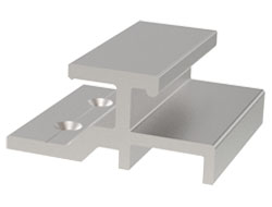 Piastrina di fissaggio in Al lunghezza 45 mm
