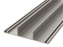 Profilo inferiore in Al anodizzato per spessori 2&divide;12 mm
