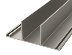Profilo inferiore in Al anodizzato per spessori 16-20-25 mm

