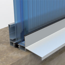 profilo base a Taglio Termico con gocciolatoio 4046 e guarnizione di tenuta per tamponamneti verticali