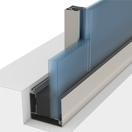 tamponamento a parete in arcoPlus9207 con profilo base 4271, montante 4243, tampone e guarnizione  (9207)