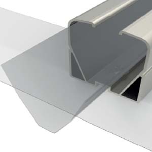 dettaglio gocciolatoio interno a V per profilo tubolare 9207