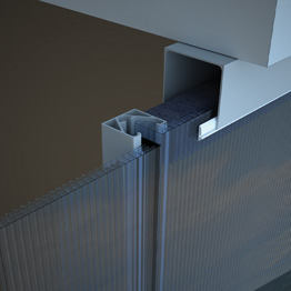 dettaglio di montaggio del profilo superiore 4045 con guranizione e tampone per tamponamenti verticali (2) (684)