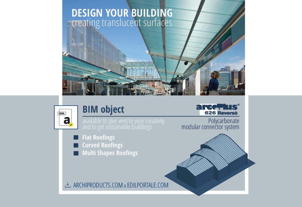 Disponibili gli oggetti BIM dei sistemi arcoPlus in policarbonato per edifici traslucidi
