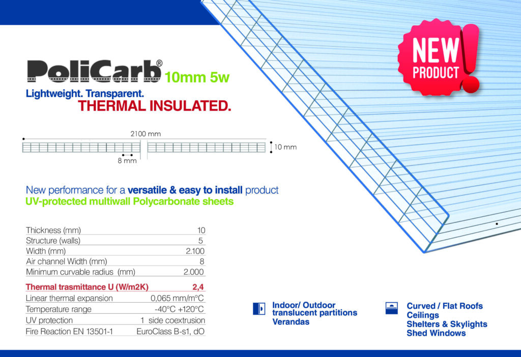 L'isolamento termico come valore dei nuovi prodotti: arcoPlus®6410 e poliCarb®10mm5w
